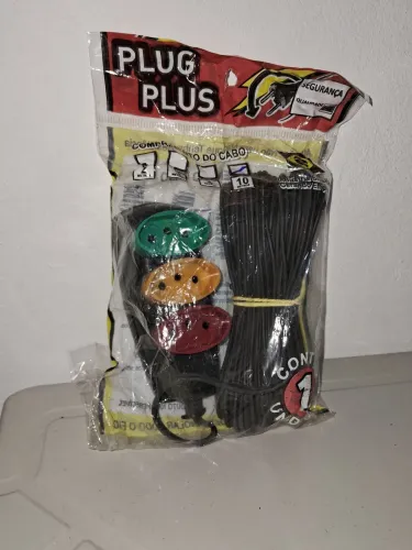 Extensão Plug Plus com 10 metros e 3 tomadas