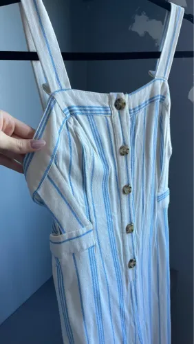 Macacão longo listrado