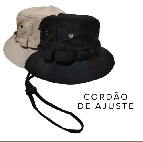 Chapéu de Pesca/Aventura com Cordão de Ajuste