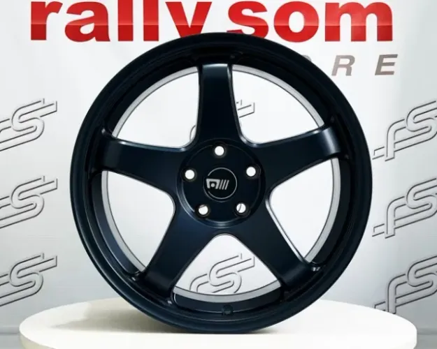 Jogo de Roda Motegi MR 151 Preta Azulado 5x114,3 - 18x,9,5 Offset 40