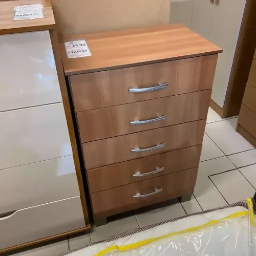 Cômoda de madeira 5 gavetas maxxi 62CM - ENTREGA HOJE !!! 