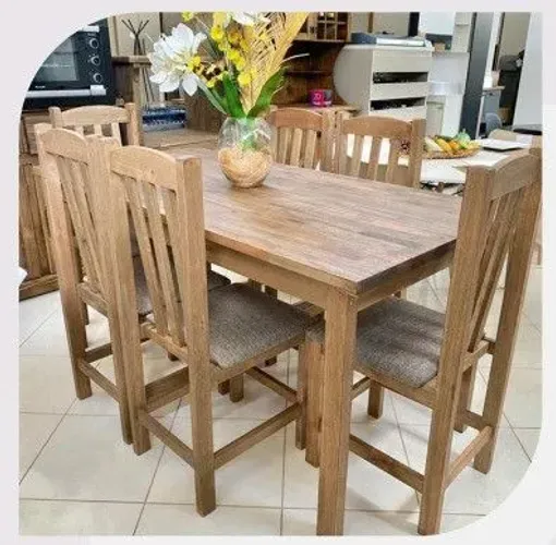 Mesa de Jantar de Madeira Maciça