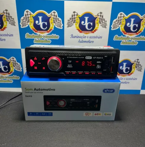 Som Rádio Mp3 Automotivo Bluetooth 60w Knup Universal