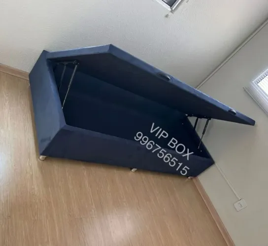 Cama box baú solteiro / QUALIDADE / não usamos TNT no fundo interno