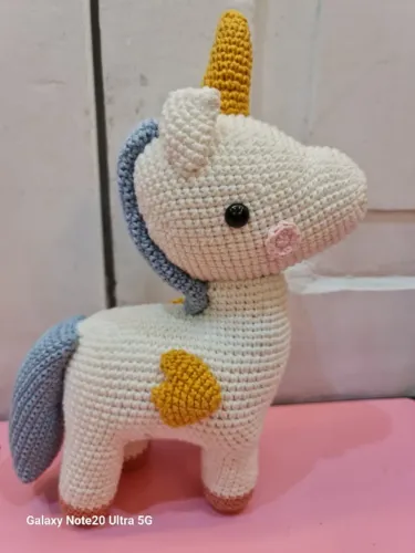 Amigurumi - Boneco de croche Brinquedo para bebe e colecionadores Unicornio