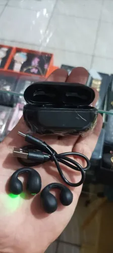 Fone de Ouvido Bluetooth Indução Óssea Recarregável com Case 