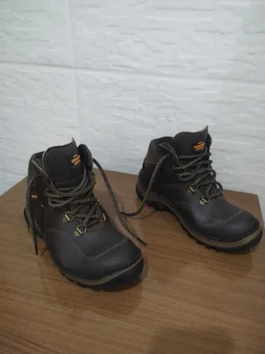 Bota Adventure de Segurança E Trilha Unissex Em Couro