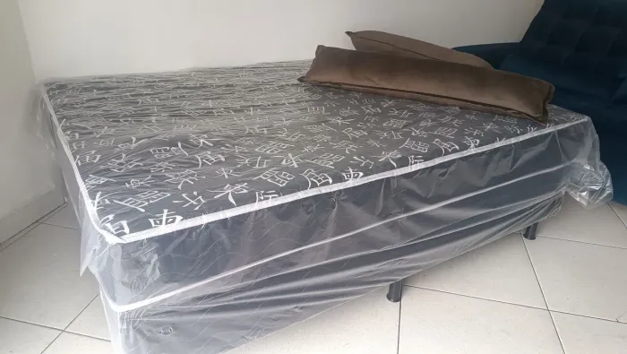 Cama Box Casal com colchão