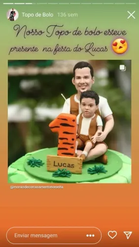 Topo de bolo personalizado