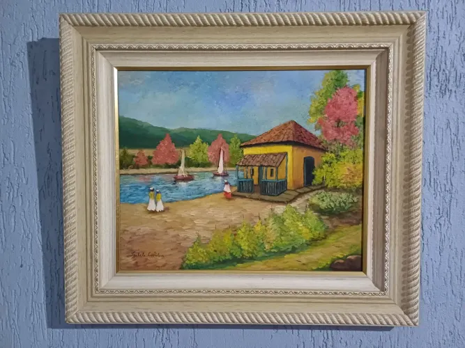 Quadro Pintura Paisagem