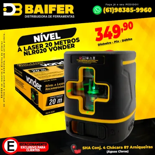 Nível à Laser 20 Metros NLR020 Vonder