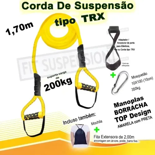 Corda De Suspensão Pro Tipo Trx Fit Suspension Ótimo Fitness UP