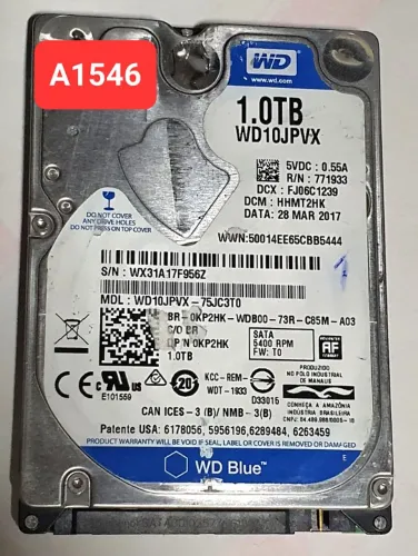 Placa Hd 1 Tb Wd10jpvx-75jc3t0 - Cod: A1546