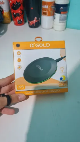 Carregador de Celular por Indução 20W ?'GOLD BTE-01