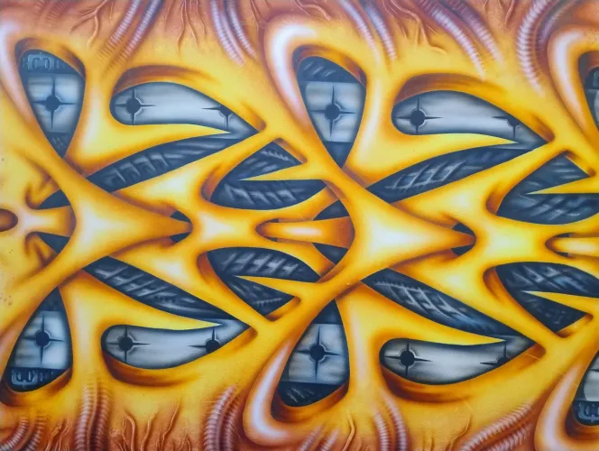 Pintura Abstrata em Tela 80x1,50- Decoração Vibrante