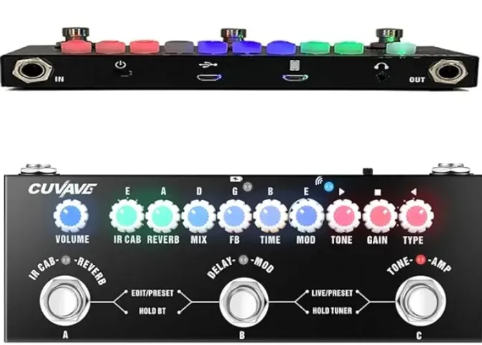 Pedal De Efeito M-vave Cube Baby Guitarra Multifuncional