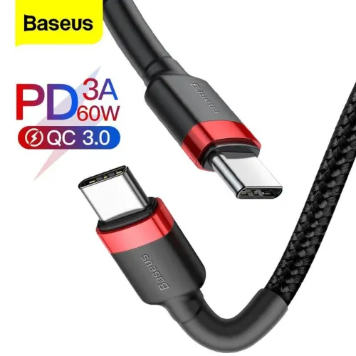 Cabo USB-C para Celular Baseus - PD 3.0 60W - Novo