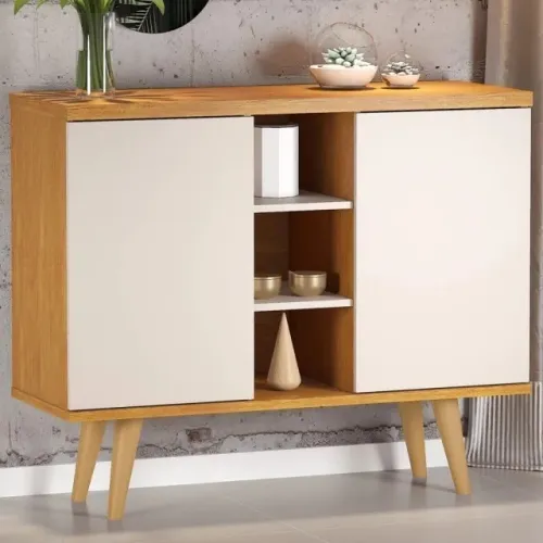 Buffet com 2 portas e prateleiras - Moderno e elegante
