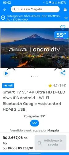 Vendo essa Smar tv 55" 4k