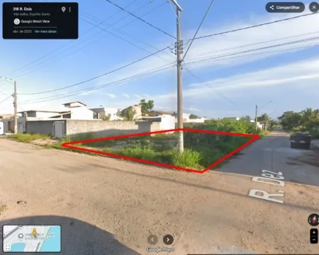 Vendo lote de esquina com 390mts2 na ponta da fruta, escriturado.