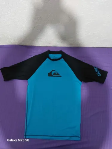 Camiseta Original Quiksilver Azul 92%Poliester, 8%Elastano 