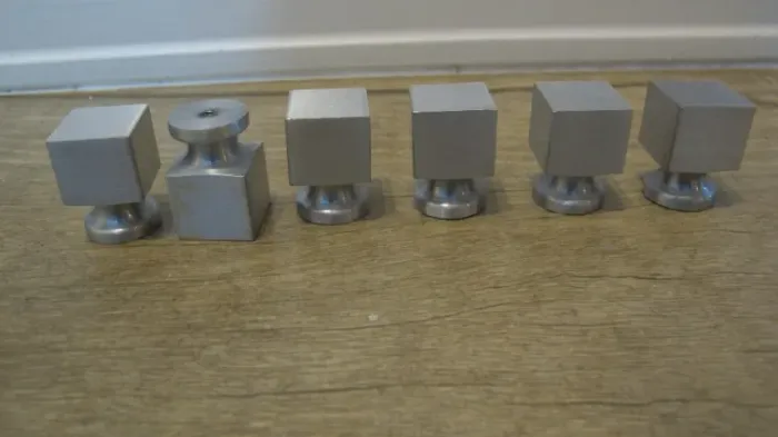 Puxador de porta, gaveta, armário, cromado fosco, NOVO