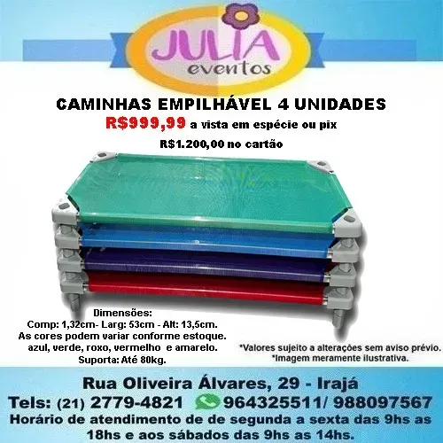 Caminha Empilhável Infantil com 4 Unidades