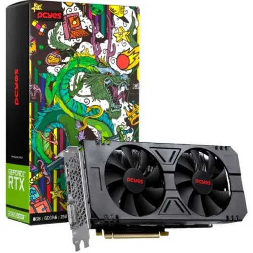 Placa de Vídeo Nvidia GeForce PCYes RTX 2060 Super, 8GB, GDDR6, 256Bit, Graffiti Series -