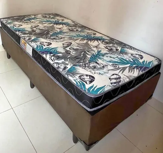 Cama solteiro com box e colchão D20