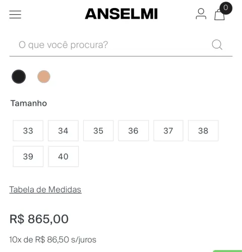 Alselmi Bota cano alto preta 37