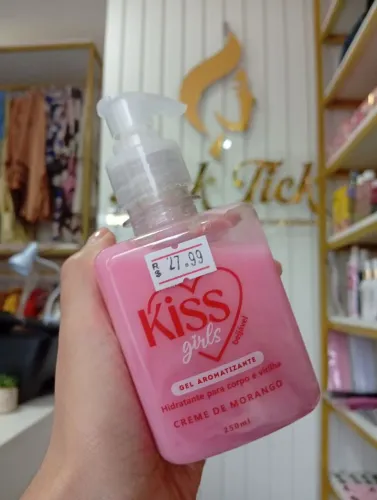 Gel aromatizante beijável para virilha sabor morango 250 ml hidratante irresistível