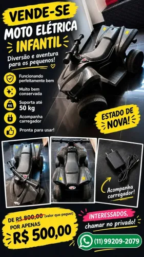 Moto elétrica infantil 