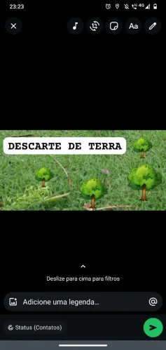 Local para descarte de terra REFLORESTAMENTO