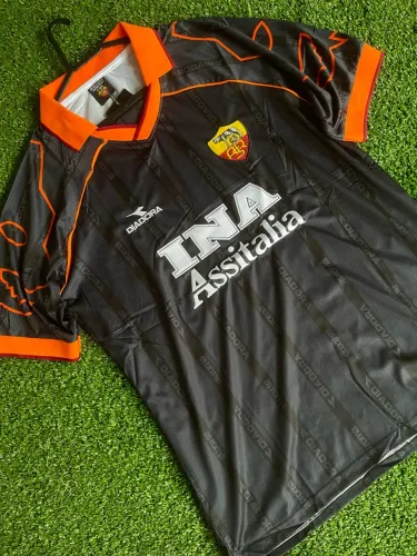Camisa retrô Roma preta 1999/2000