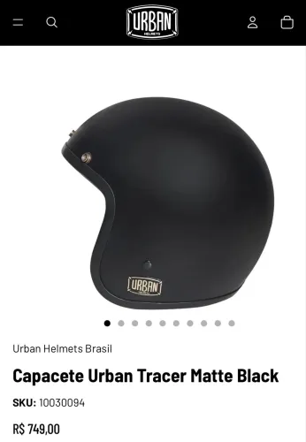 ? Capacete Urban Tracer Matte Black | Original | Preto Fosco | Excelente Estado