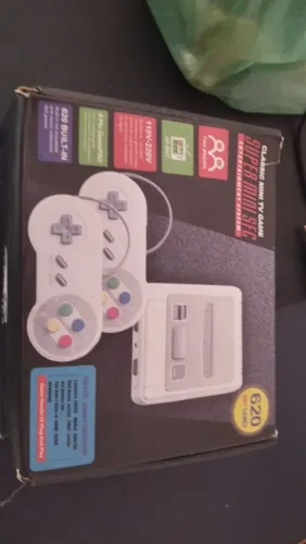 Vídeo Game Completo Super Mini SFC Com 620 Jogos E 2 Controles Bivolt