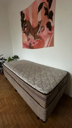 CAMA BOX + COLCHÃO SOLTEIRO PROBEL OREGON