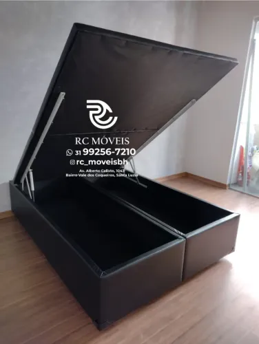 Cama Box Baú Queen 1.58x1.98 Bipartido Blindado - Direto da Fábrica