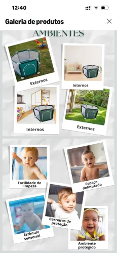 Cercadinho bebê oval