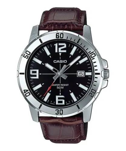 Relógio Casio Analógico Pulseira de Couro Excelente estado