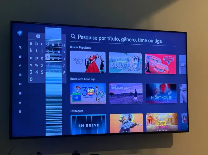 Smart Tv Samsung com defeito na tela