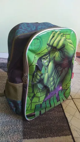 Mochila Masculina De Costas Escolar Infantil Hulk