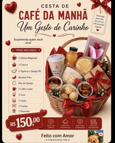 Cesta de café da manhã