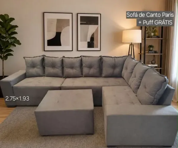 Sofá 2,75x1,93cm direto de Fábrica para Sua Casa