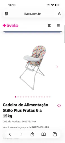 Cadeirinha de Alimentação 