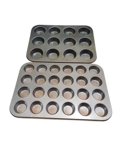 2 Formas Assadeiras para Cupcakes com 12 e 24 Cavidades Antiaderente