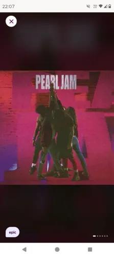 DISCO DE VINIL PEARL JAM "TEN", 1991 ( SEM CAPA )