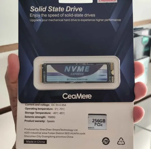 SSD NVME 256gb com e sem windows