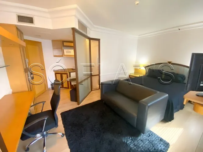 Flat mobiliado 32m² no Innside Higienópolis com vaga perto do metrô e shopping