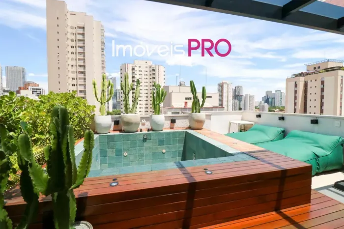 Cobertura Duplex de Luxo à Venda no Brooklin - 102 m² - Jacuzzi e area gorumet